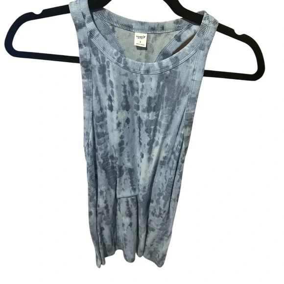 Old Navy Active Tie-Dye Ribbed Tank Top - Light Blue - Picture 1 of 2